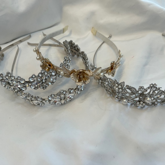 6 Metal Rhinestone Embellished Hairbands Headbands Hair Accessories Wedding - Picture 9 of 10